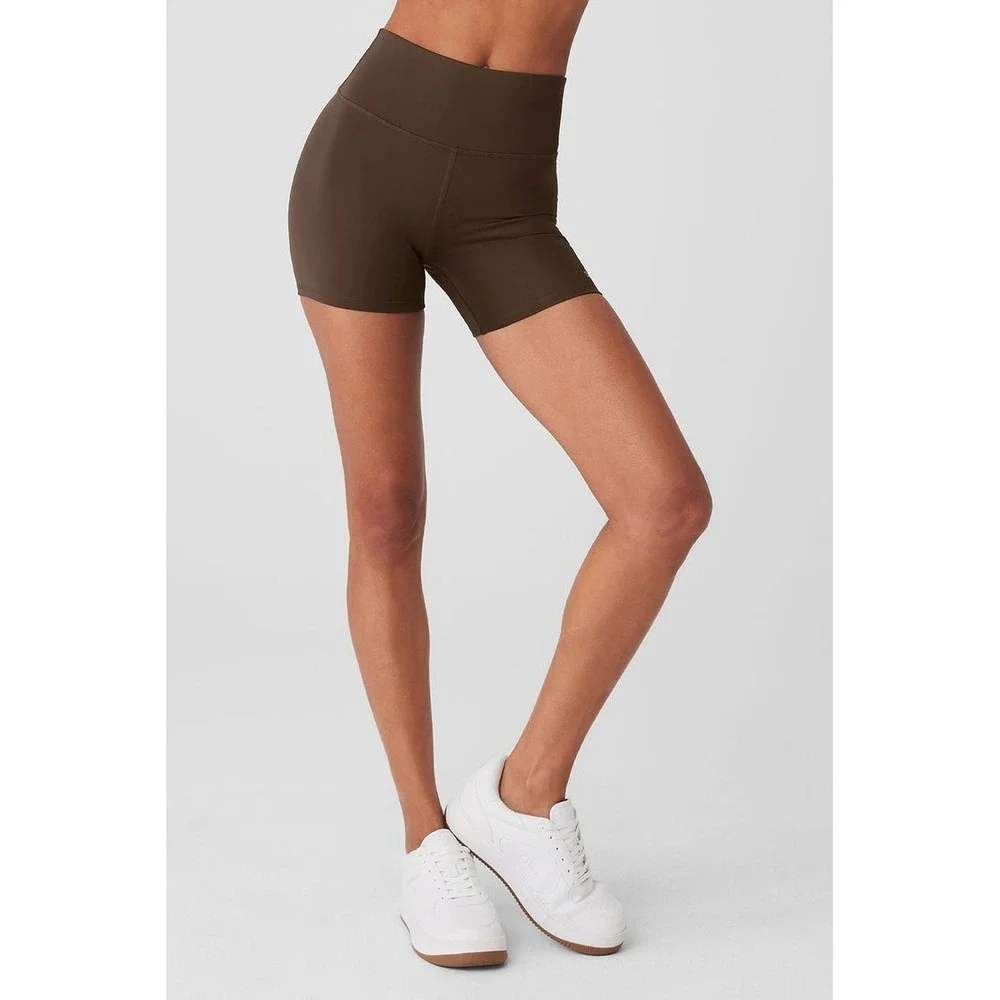 Alo Yoga Espresso Airlift High-Waist Energy Shorts W51174R